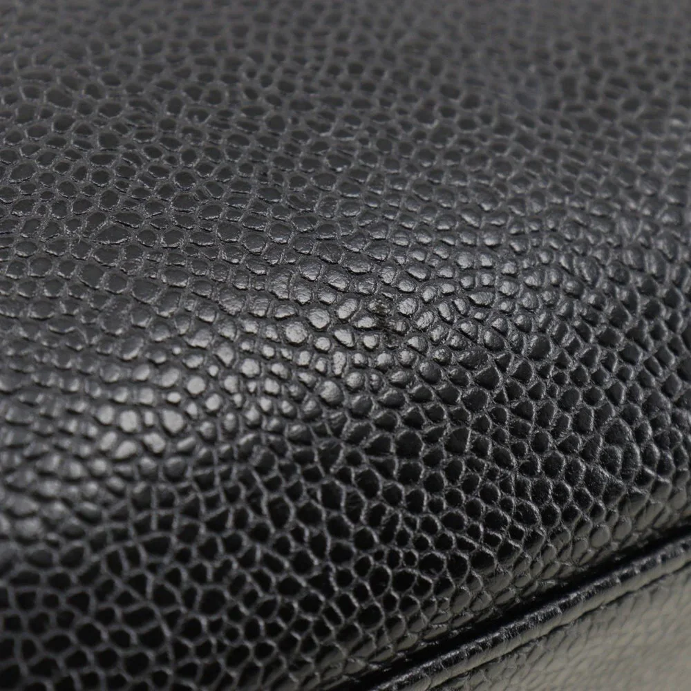 CHANEL Black Caviar Leather Bag